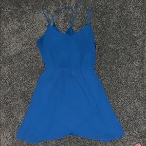 Blue layered dress